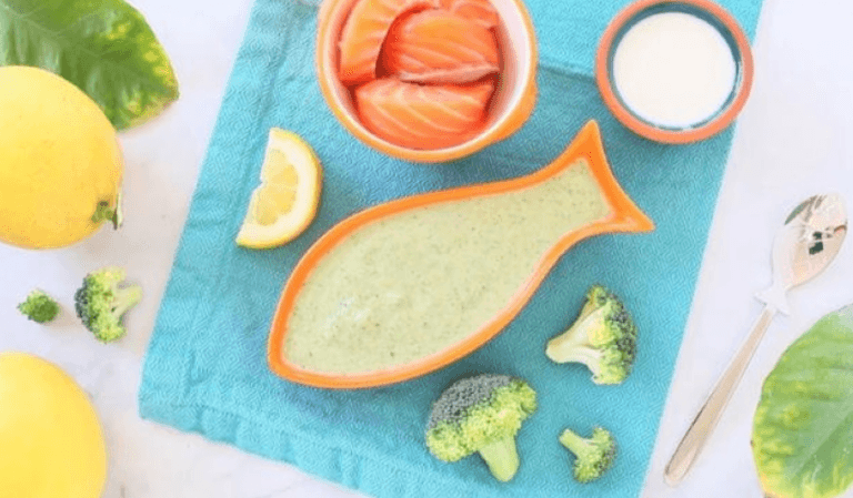 cháo cá hồi cho bé 7 tháng